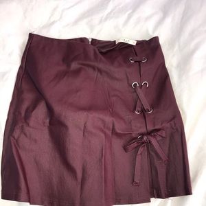 Lush leather skort